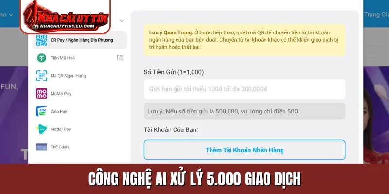 Công nghệ AI xử lý 5.000 giao dịch